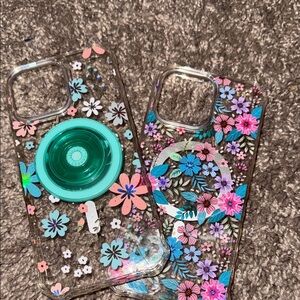 Floral iPhone 16 Pro Max Cases with PopSocket - Multicolor